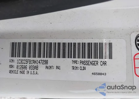 2010 Chrysler Sebring Limited from USA, damaged, VIN 1C3CC5FB1AN147298